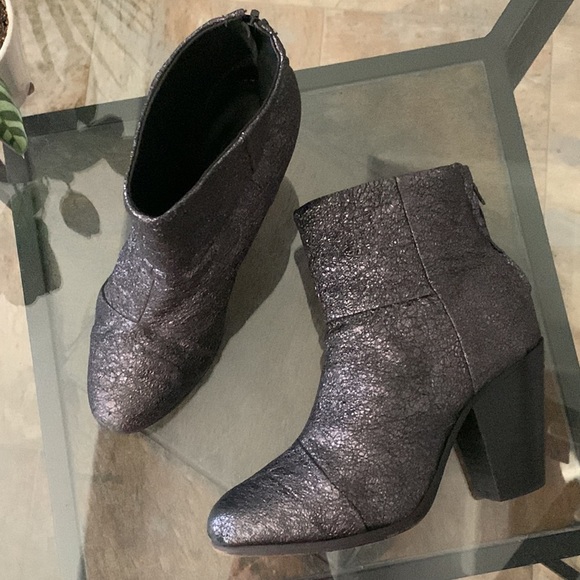 rag & bone Metallic Gunmetal Newbury Boot - Picture 1 of 12